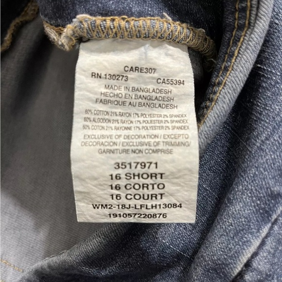 Lee Women's Jeans, Blue Denim Slim Fit/Slim Leg/Mid Rise/Sculpting, Sz 16 Short - Picture 4 of 4